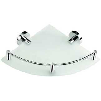 Stella Półka narożna pojedyncza / chrom szkło matowe 07.861